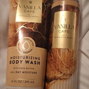 Bath & Body Works Vanilla Café Body Wash - Cream and Brown